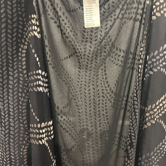 Free People Women’s Black and Silver Kimono Duster One size - Picture 4 of 8